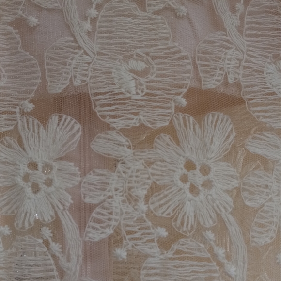 Cream lace lined dress - Picture 3 of 10